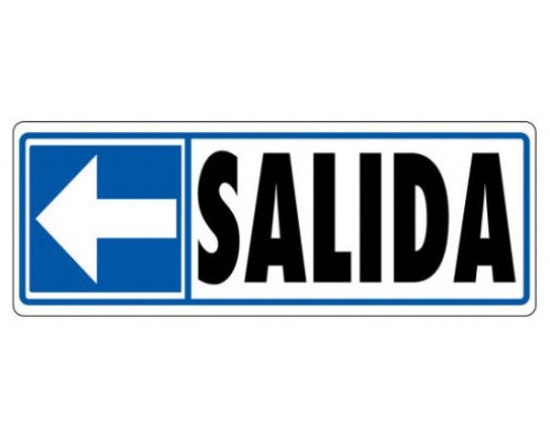 SEÑAL "SALIDA (IZQUIERDA)" 175X65 PVC GRIS ARCHIVO 2000 6177-05 GS (Espera 4 dias)